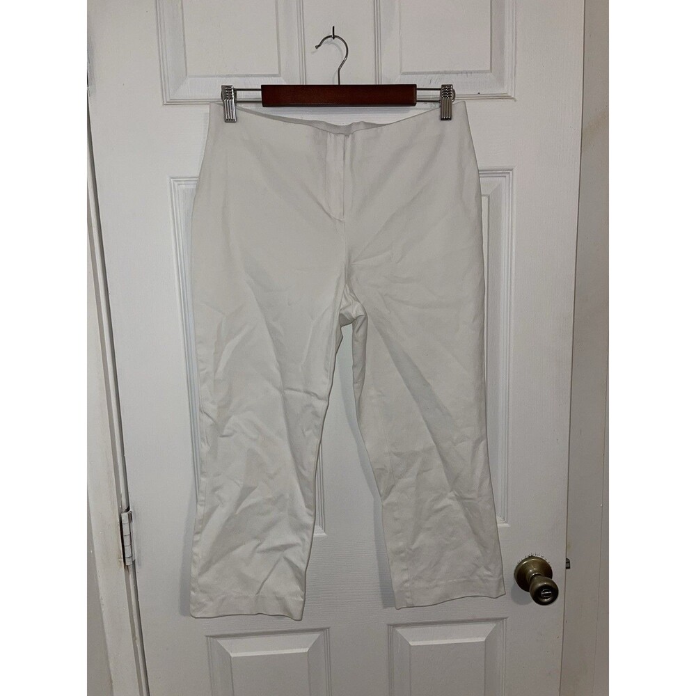Alfani White Womens Capri Pants Trousers Summer Business Casual Size 10